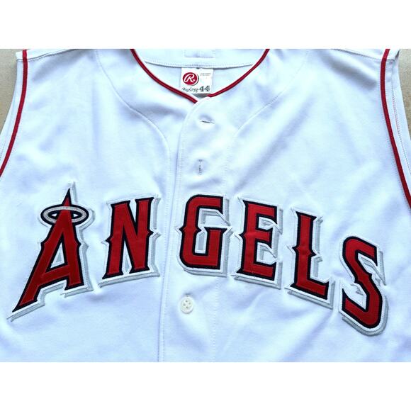 Anaheim Angels 2002 RAWLINGS Vest 3rd Authentic jersey 44 L white Alt MLB vtg - Picture 2 of 14